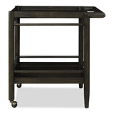 Rockport Two Shelf Rolling Bar Cart in Yin - What A Room