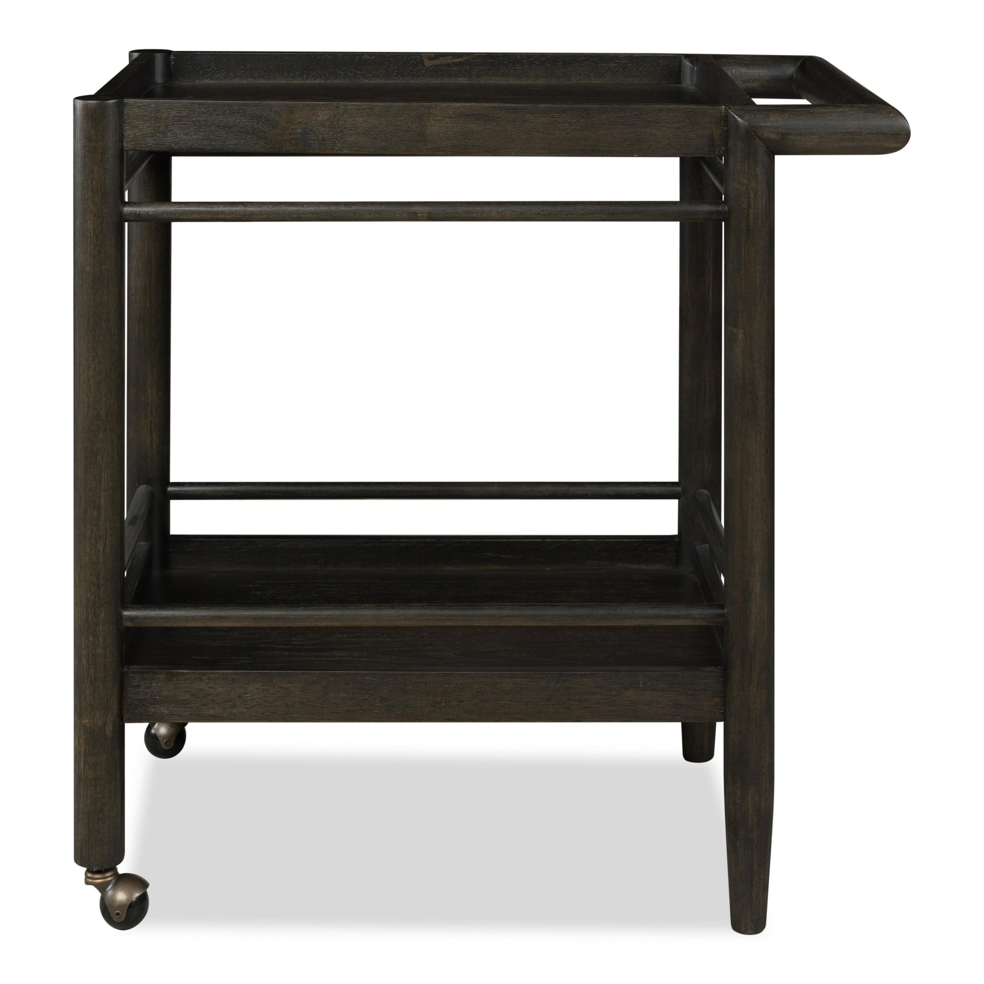 Rockport Two Shelf Rolling Bar Cart in Yin - What A Room