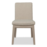 Liv Solid Wood Dining Chair in White Sand and Brun Boucle (Set of 2) - What A Room