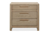 Furano Three Drawer Ash Wood Nightstand in Ginger - What A Room