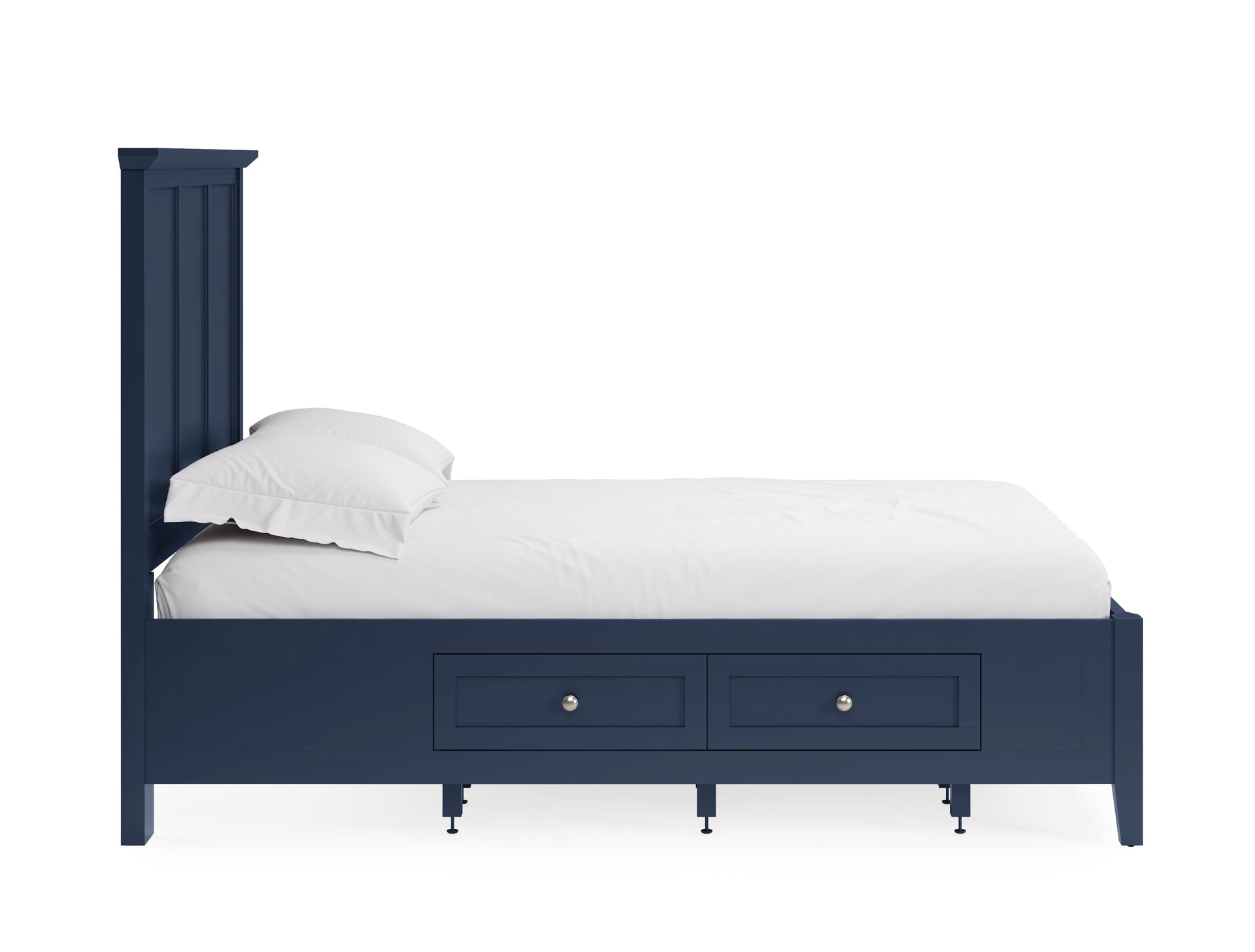 Grace Four Drawer Platform Storage Bed in Blueberry - What A Room