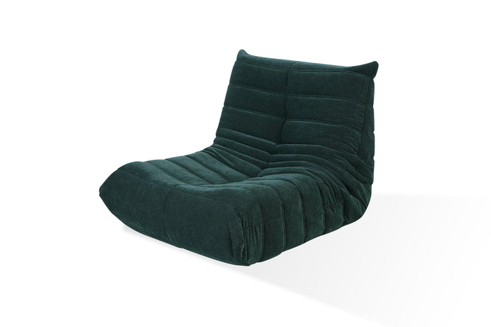 Flex Upholstered Lounge Chair in Emerald Chenille - What A Room