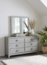 Boho Chic Six-Drawer Dresser in Washed White - What A Room