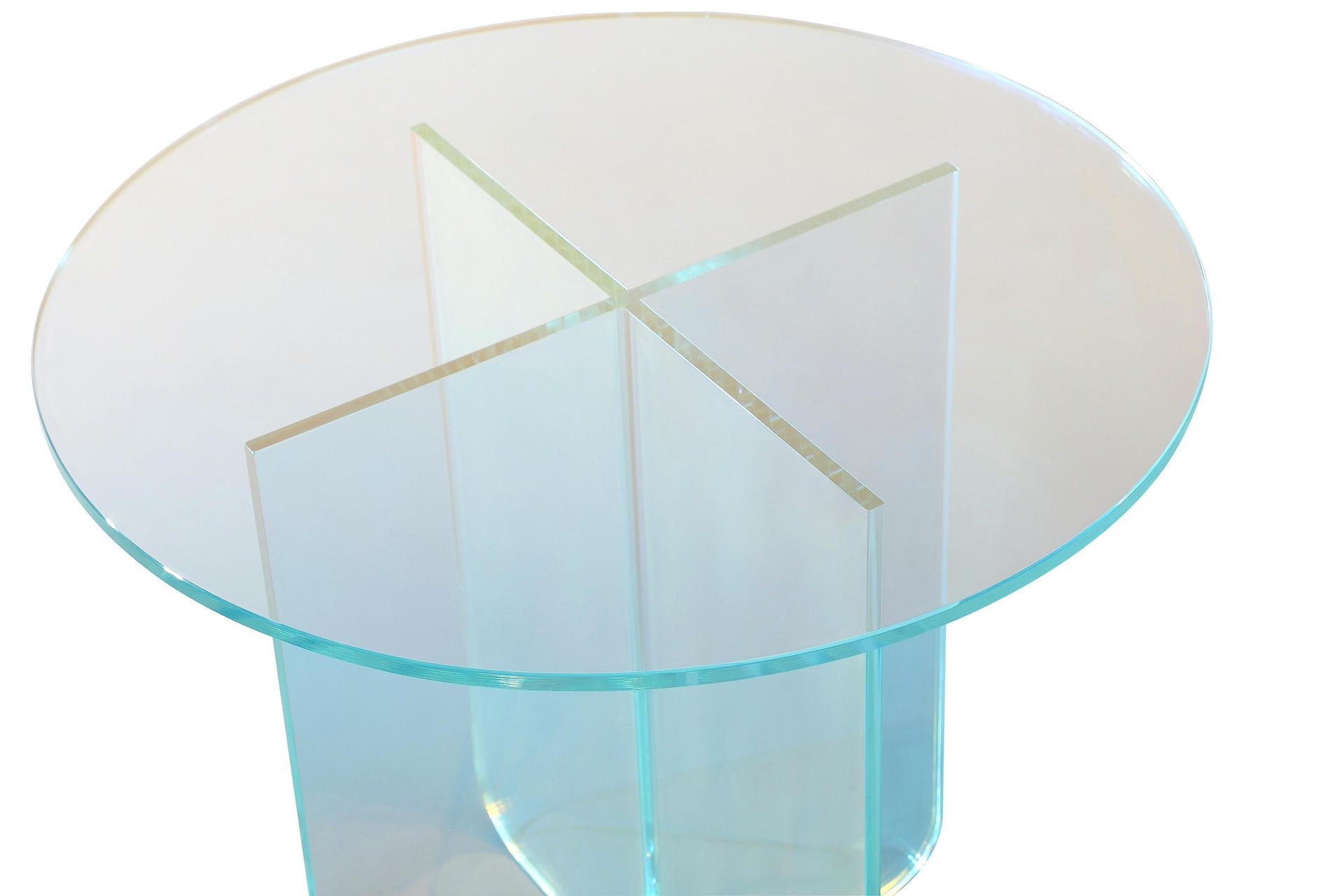 Fomo Large End Table in Iridescent Glass - What A Room