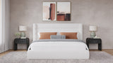 Frank Upholstered Wingback Platform Bed in Cottage Cheese Boucle - What A Room