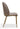 Doheny Leather Upholstered Metal Leg Dining Chair in Boots and Brass (Set of 2)