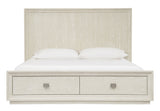 Maxime Two Drawer Footboard Storage Platform Bed In Ash - What A Room