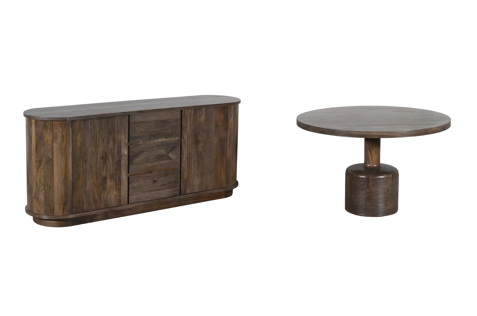 Liyana Solid Wood Round Dining Table in Natural Tan - What A Room