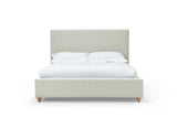 Olivia Upholstered Platform Bed in Ivory - What A Room