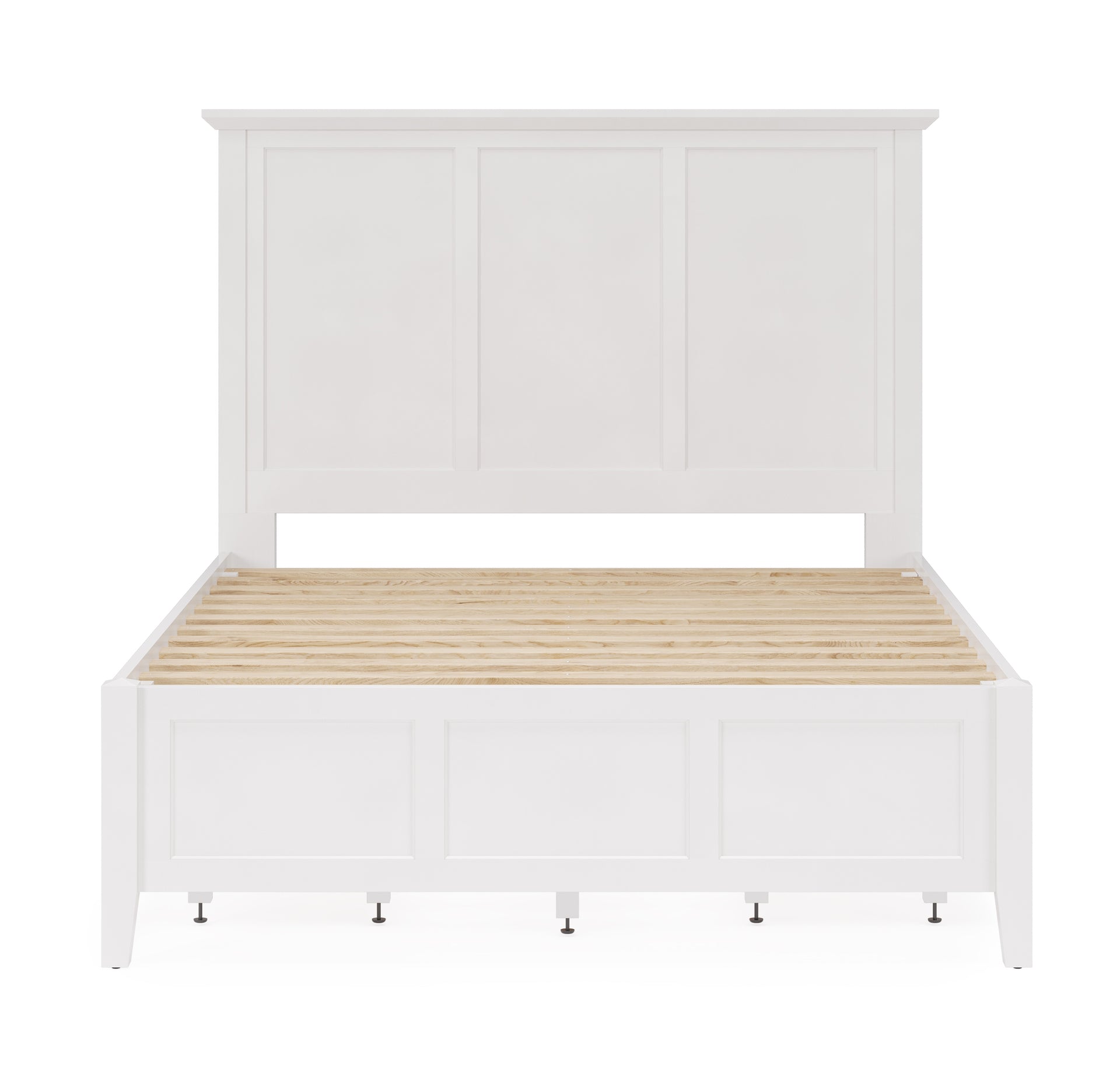 Grace Four Drawer Platform Storage Bed in Snowfall White - What A Room