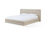 Maya Upholstered Platform Bed in Brun Boucle - What A Room