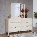 Drake Beveled Glass Wall or Dresser Mirror in Sugar - What A Room