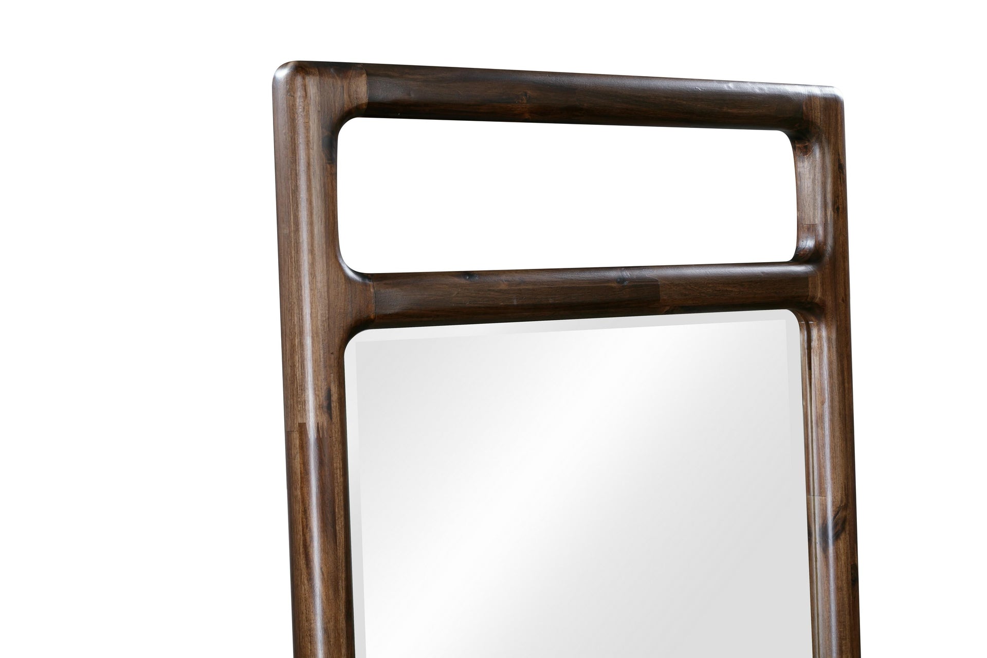 Sol Beveled Glass Floor Mirror in Brown Spce - What A Room