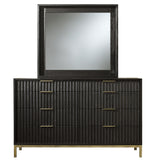 Kentifield Solid Wood Eight Drawer Dresser in Black Drifted Oak - What A Room
