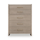 Gardenia Five Drawer Oak Wood Chest in Chai - What A Room