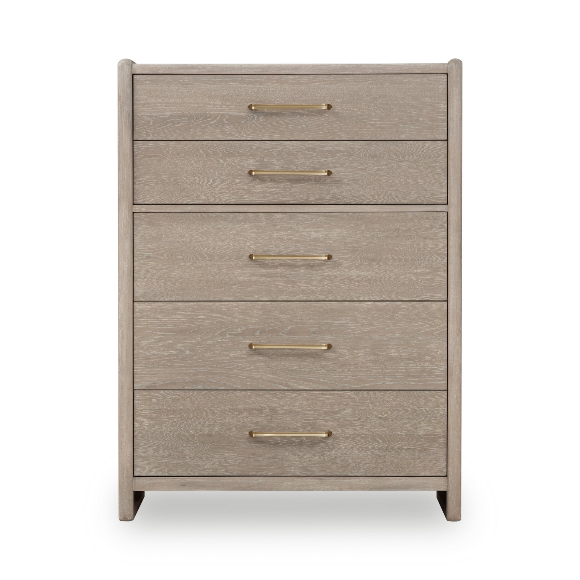 Gardenia Five Drawer Oak Wood Chest in Chai - What A Room