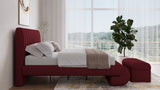 Savage Maximalist Upholstered Bed in Ruby Chenille - What A Room