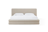 Maya Upholstered Platform Bed in Brun Boucle - What A Room