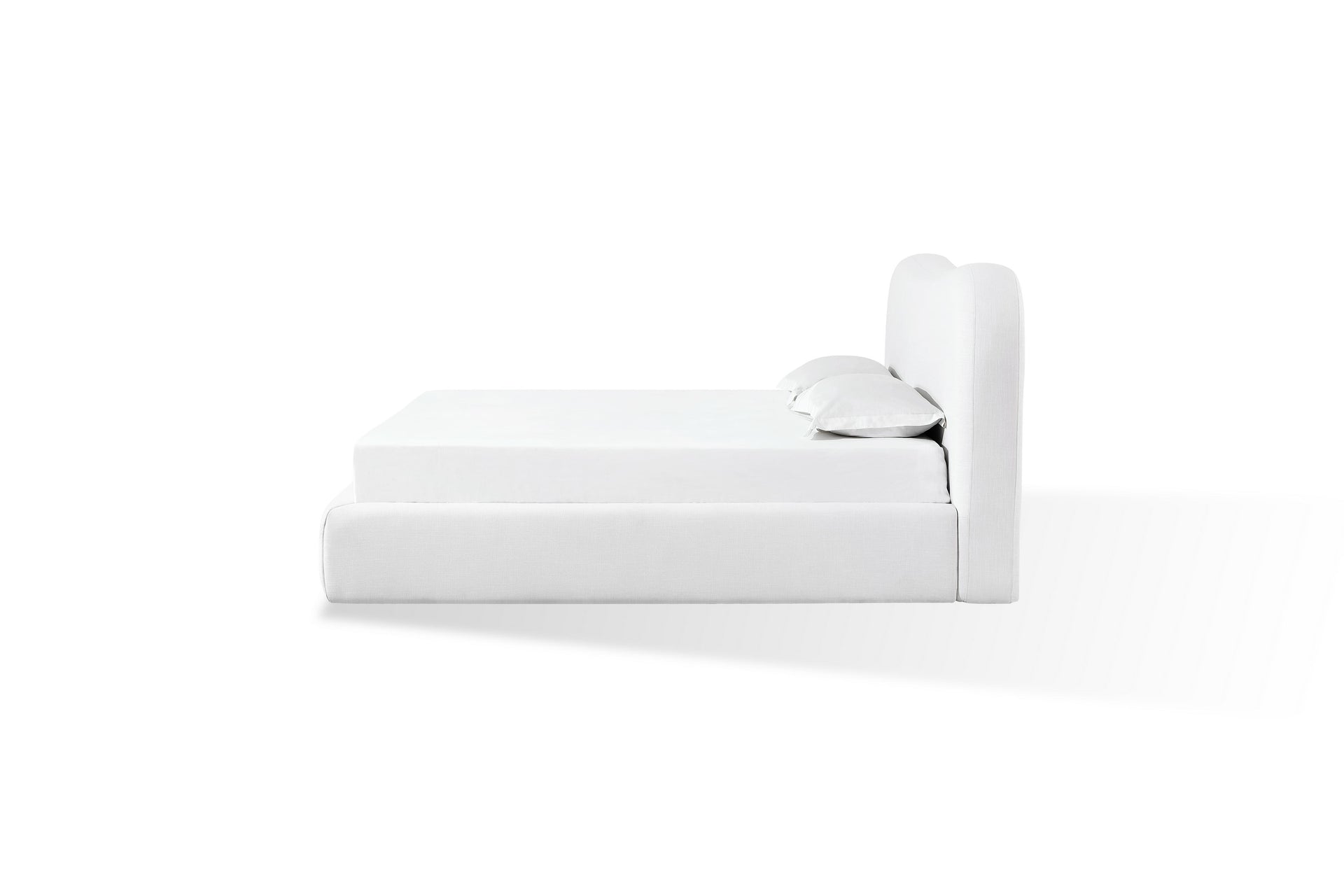 Elena Upholstered Bed in Vanilla Linen - What A Room