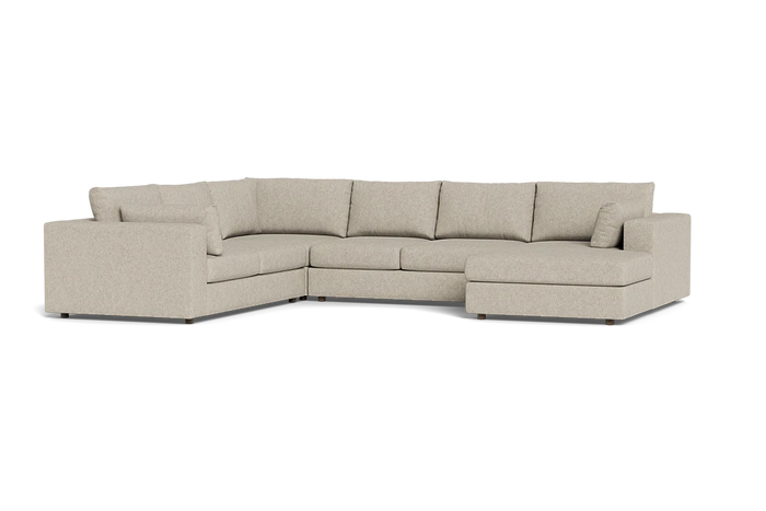 Daphne Deep U Sectional Sofa with Chaise - What A Room