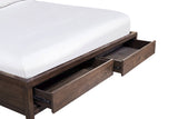 Boracay Upholstered Wingback Storage Bed in Wild Oats Brown - What A Room