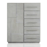 Destination Five Drawer One Door Sweater Chest in Cotton Grey - What A Room