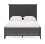 Grace Four Drawer Platform Storage Bed in Raven Black - What A Room
