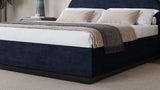 Flex Upholstered Bed in Blue Jeans Chenille - What A Room