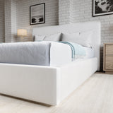 One Upholstered Platform Bed in Pearl - What A Room
