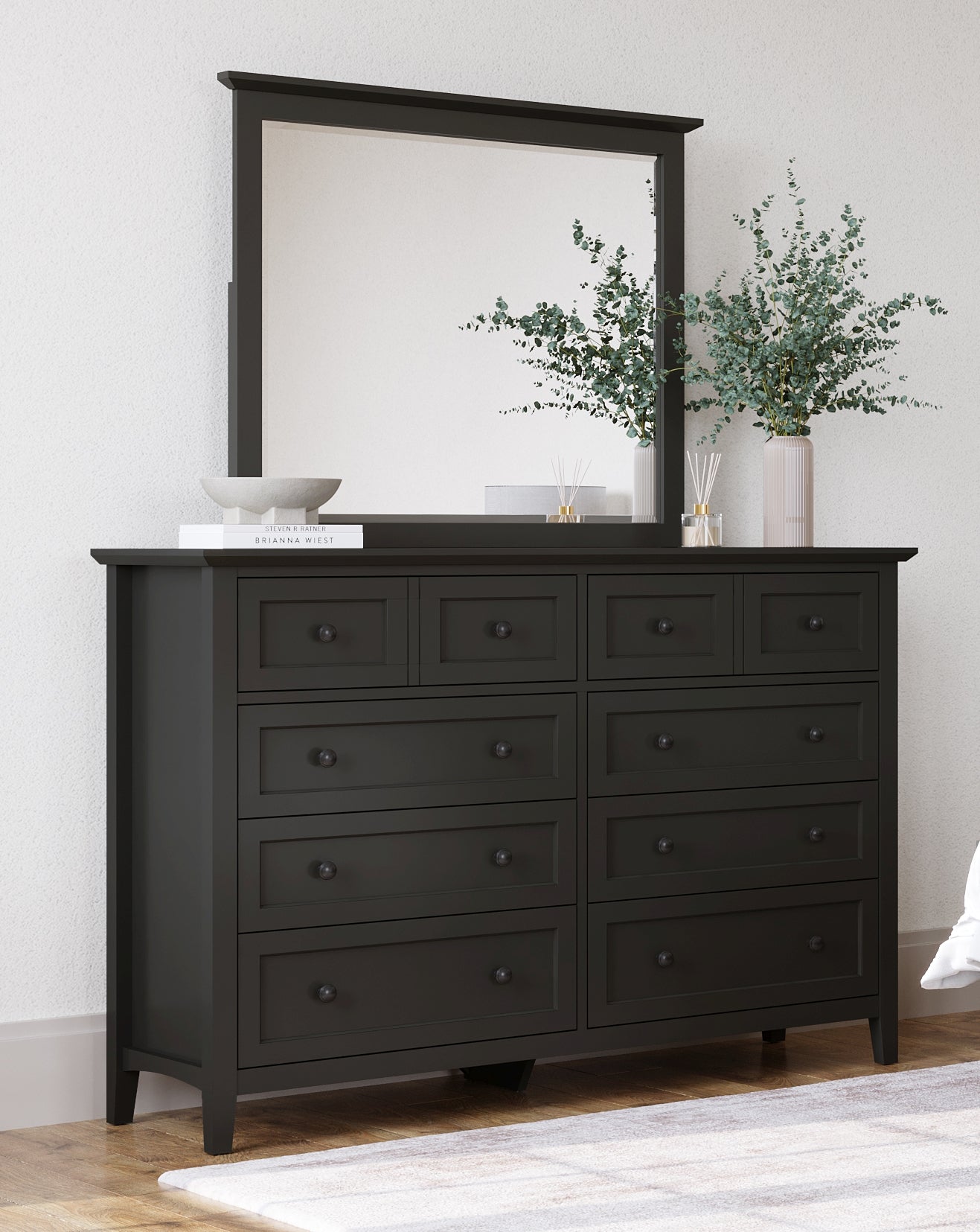 black 8 drawer dresser Soto - or additional storage unit Arini 8-drawer Bedroom Dresser Black
