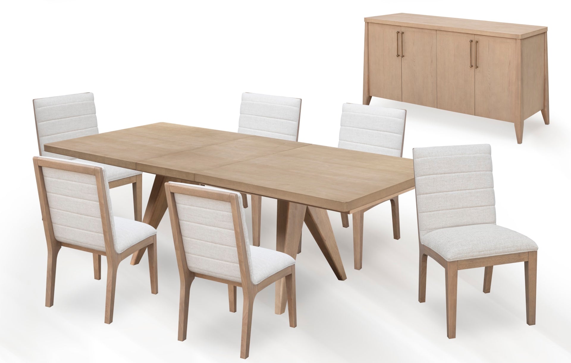 Sumire Ash Wood Rectangular Extension Table in Ginger - What A Room