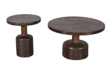 Liyana Solid Wood Round Coffee Table in Natural Tan - What A Room