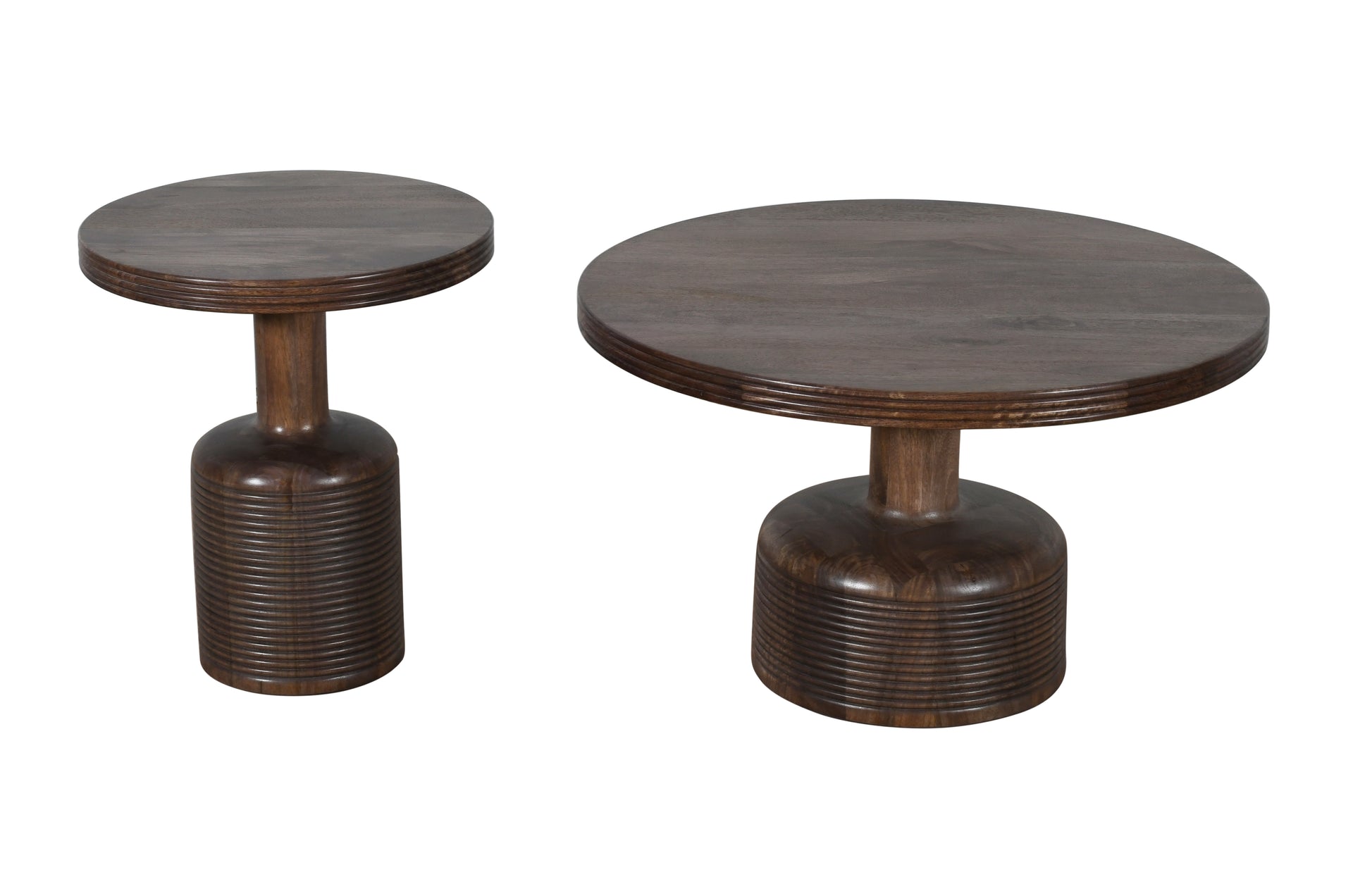 Liyana Solid Wood Round Coffee Table in Natural Tan - What A Room