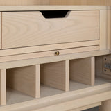 Zinnia Two Door Ash Wood Bar Cabinet in White Sand - What A Room