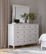 Grace Wall or Dresser Mirror in Snowfall White - What A Room