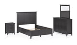 Grace Three Panel Bed in Raven Black - What A Room
