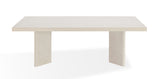 Caye Stone Top Double Pedestal Dining Table with Ivory Cement Base - What A Room