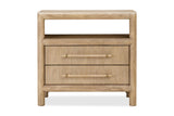 Dorsey Two Drawer USB-charging Nightstand in Granola - What A Room