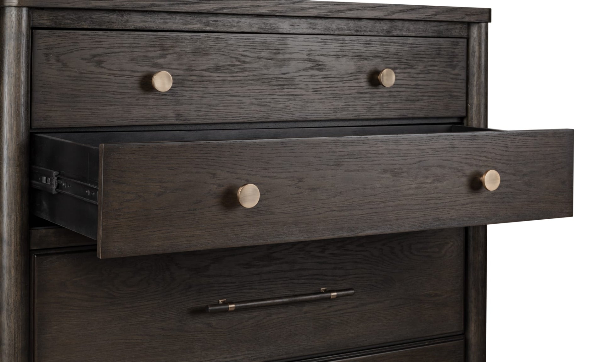 Rockport Five Drawer Oak Wood Chest in Yin - What A Room