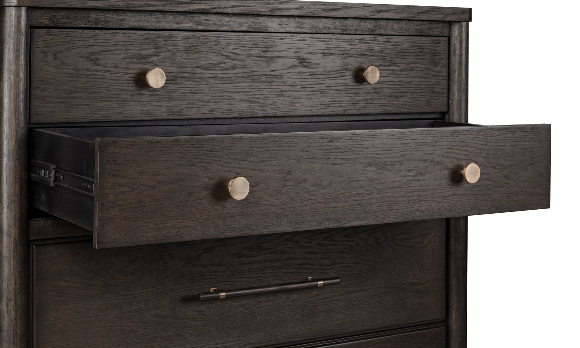 Rockport Five Drawer Oak Wood Chest in Yin - What A Room