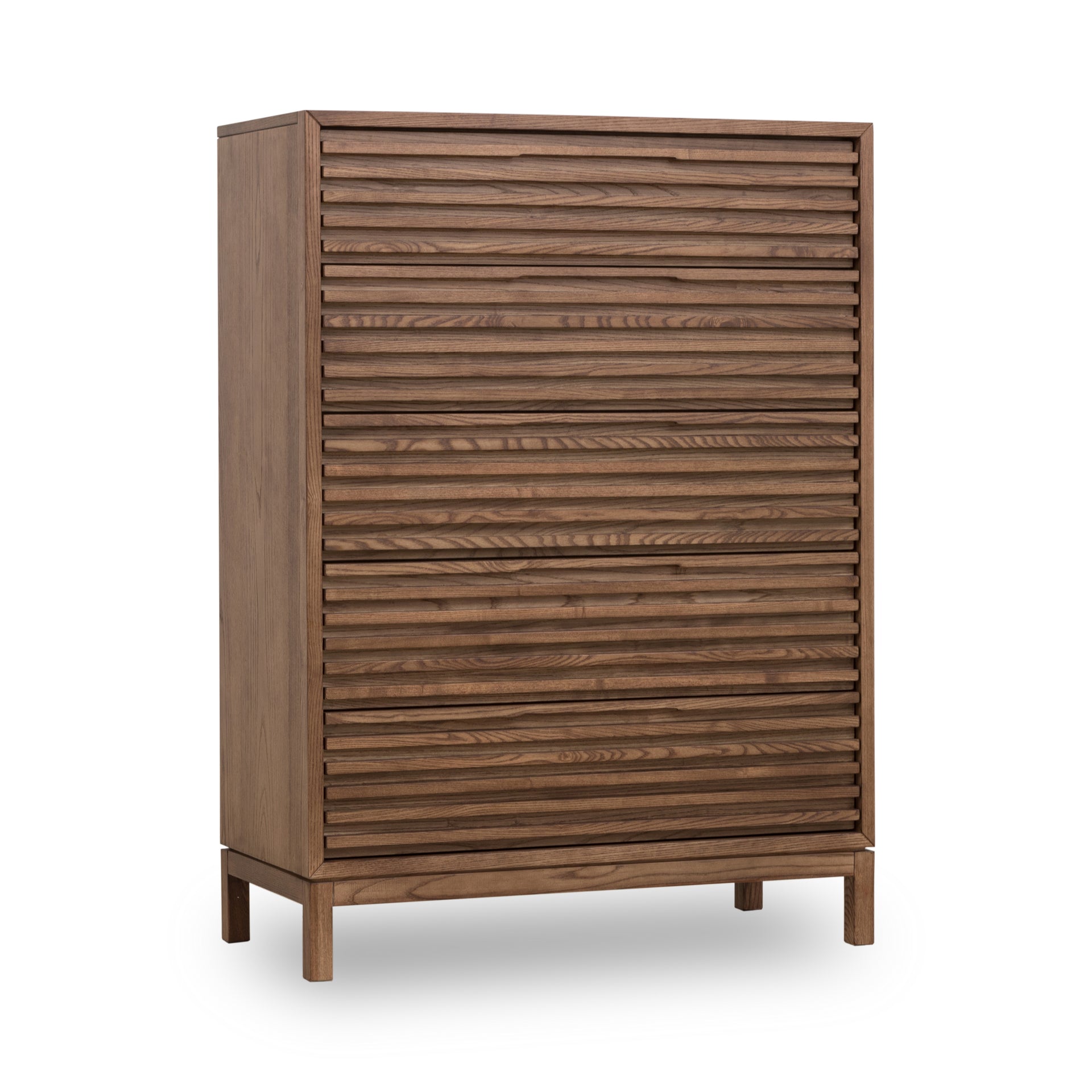 Tanner Five Drawer Ash Wood Chest in Roux - What A Room