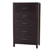 Nevis Five Drawer Chest in Espresso - What A Room
