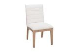 Sumire Solid Wood Dining Chair in Ginger and Natural Linen (Set of 2) - What A Room