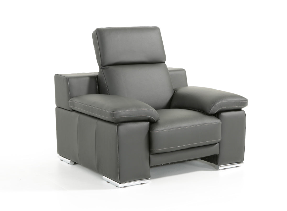 Estro Salotti Evergreen Modern Black Italian Leather Sofa Set - What A Room