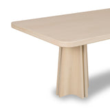 Zinnia Ash Wood Double Pedestal Dining Table in White Sand - What A Room