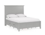 Grace Four Drawer Platform Storage Bed in Elephant Gray - What A Room