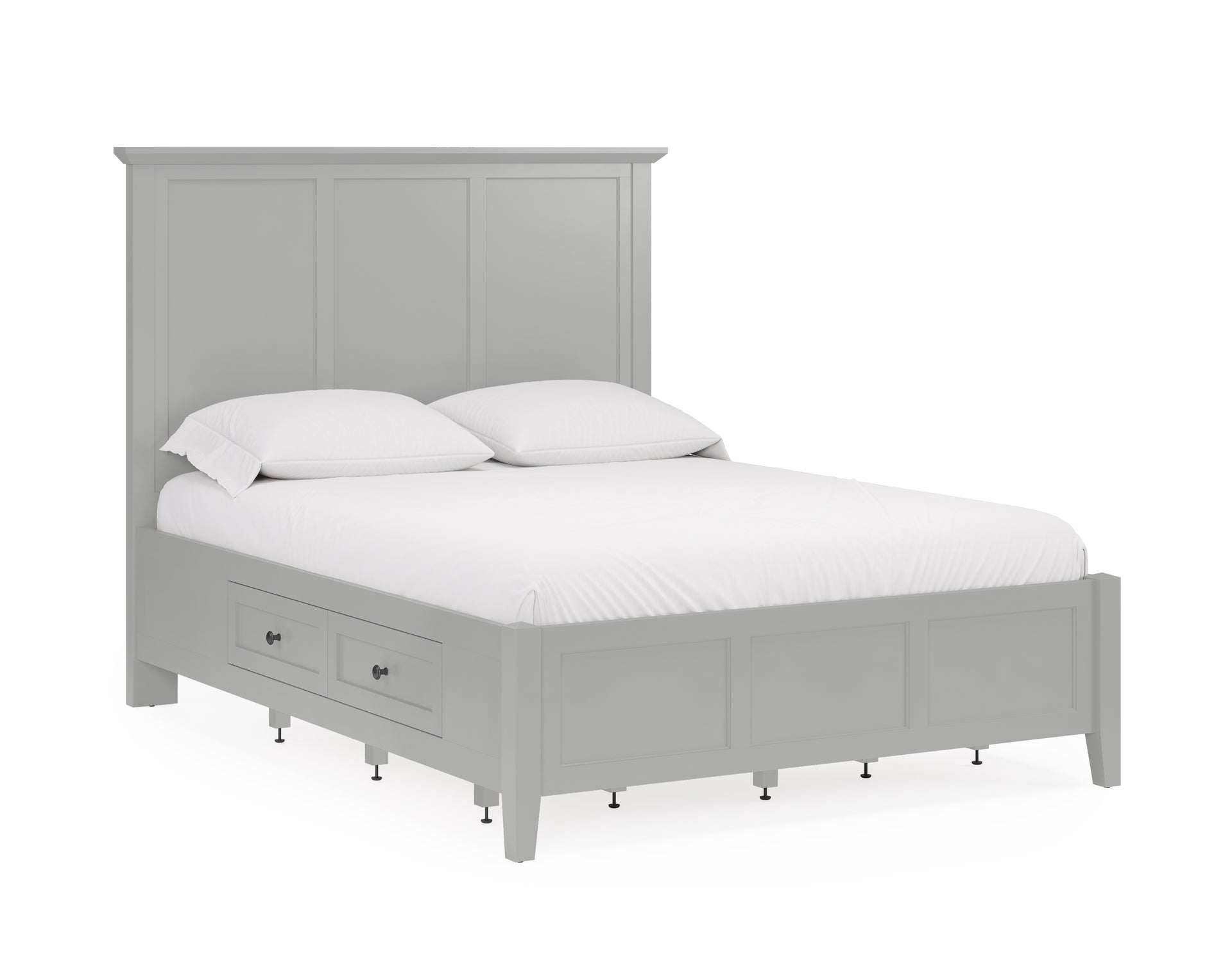 Grace Four Drawer Platform Storage Bed in Elephant Gray - What A Room