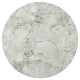 Winston Stone Top Metal Base Round Dining Table in Grigio - What A Room