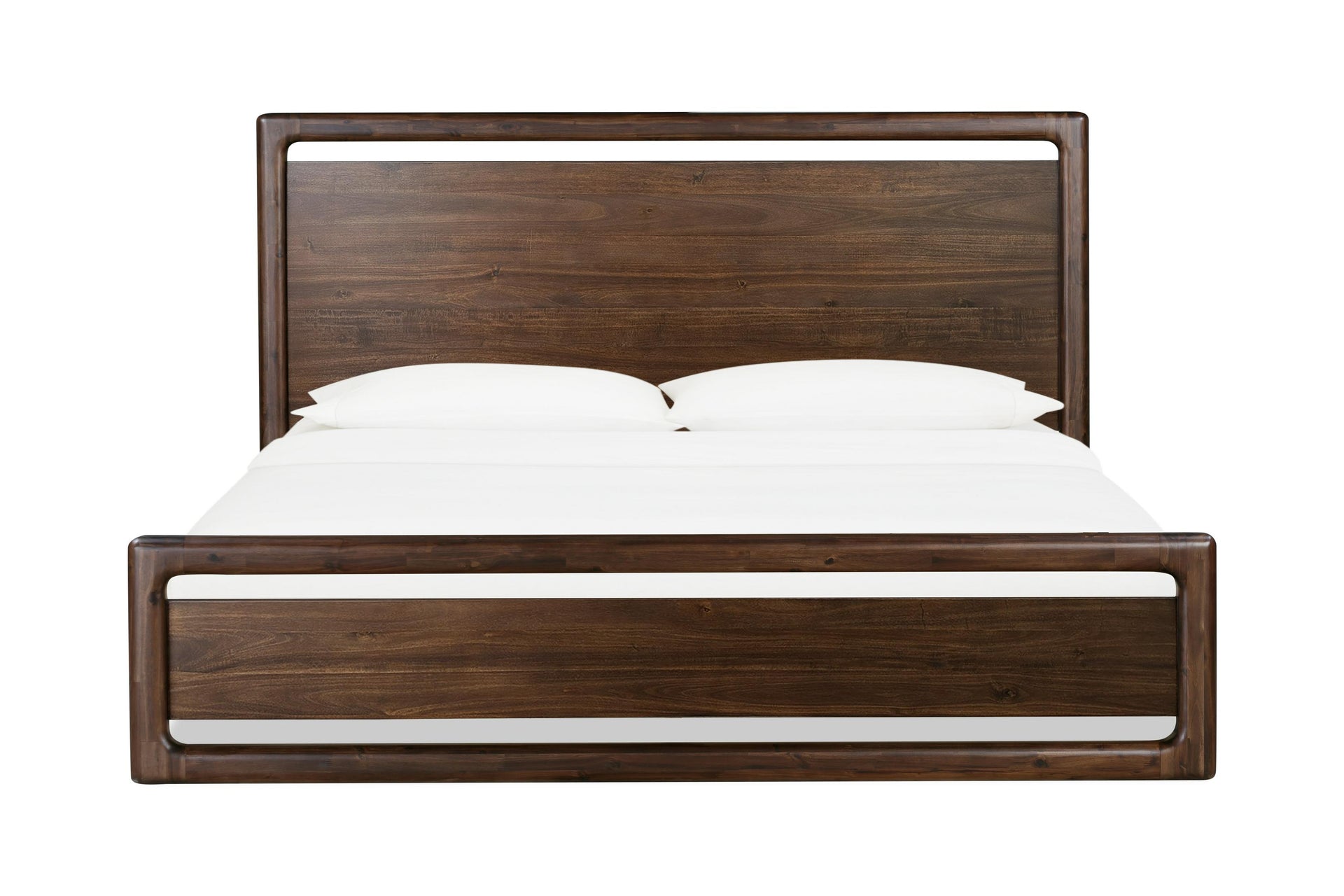 Sol Acacia Wood Platform Bed in Brown Spice - What A Room