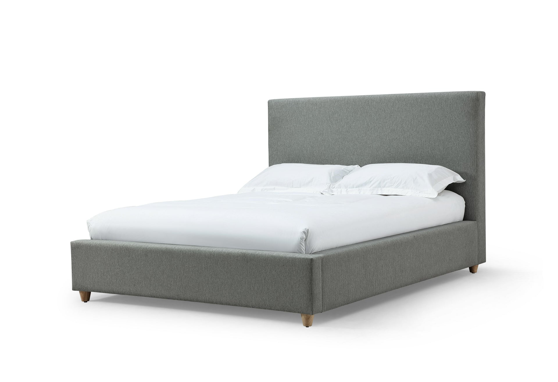 Olivia Upholstered Platform Bed in Pewter - What A Room
